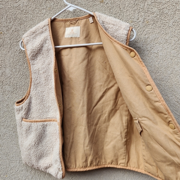 ROARK Women's Bandit Vest Small Brown Fleece Canvas Reversible Huckberry - Picture 11 of 13